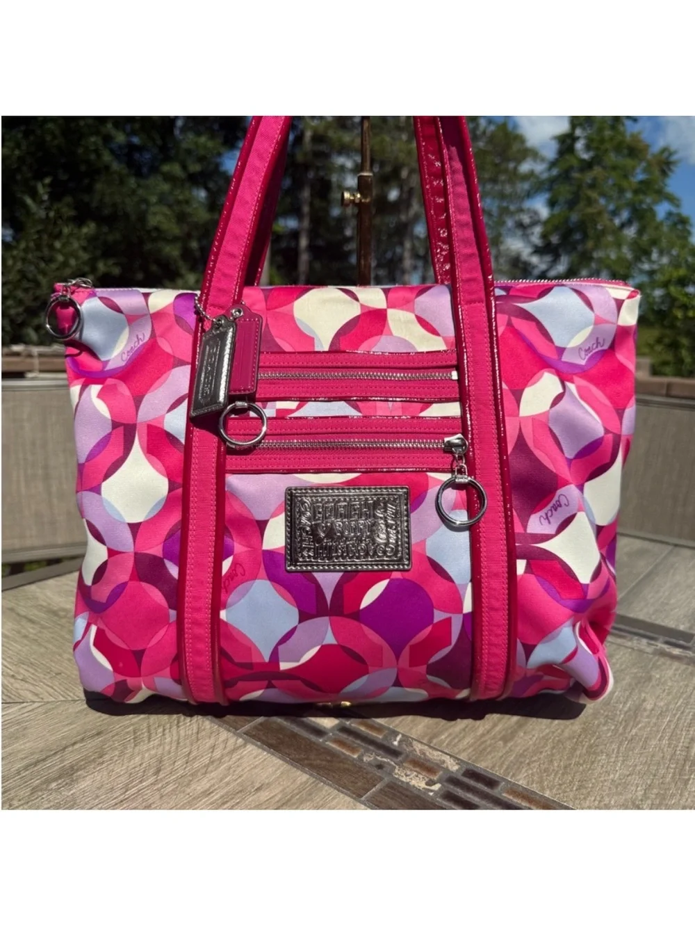 Coach Poppy Kaleidoscope Glam Tote
